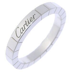 CARTIER Lanieres Ring K18 white gold #7.6(US Size) 6.6g unisex